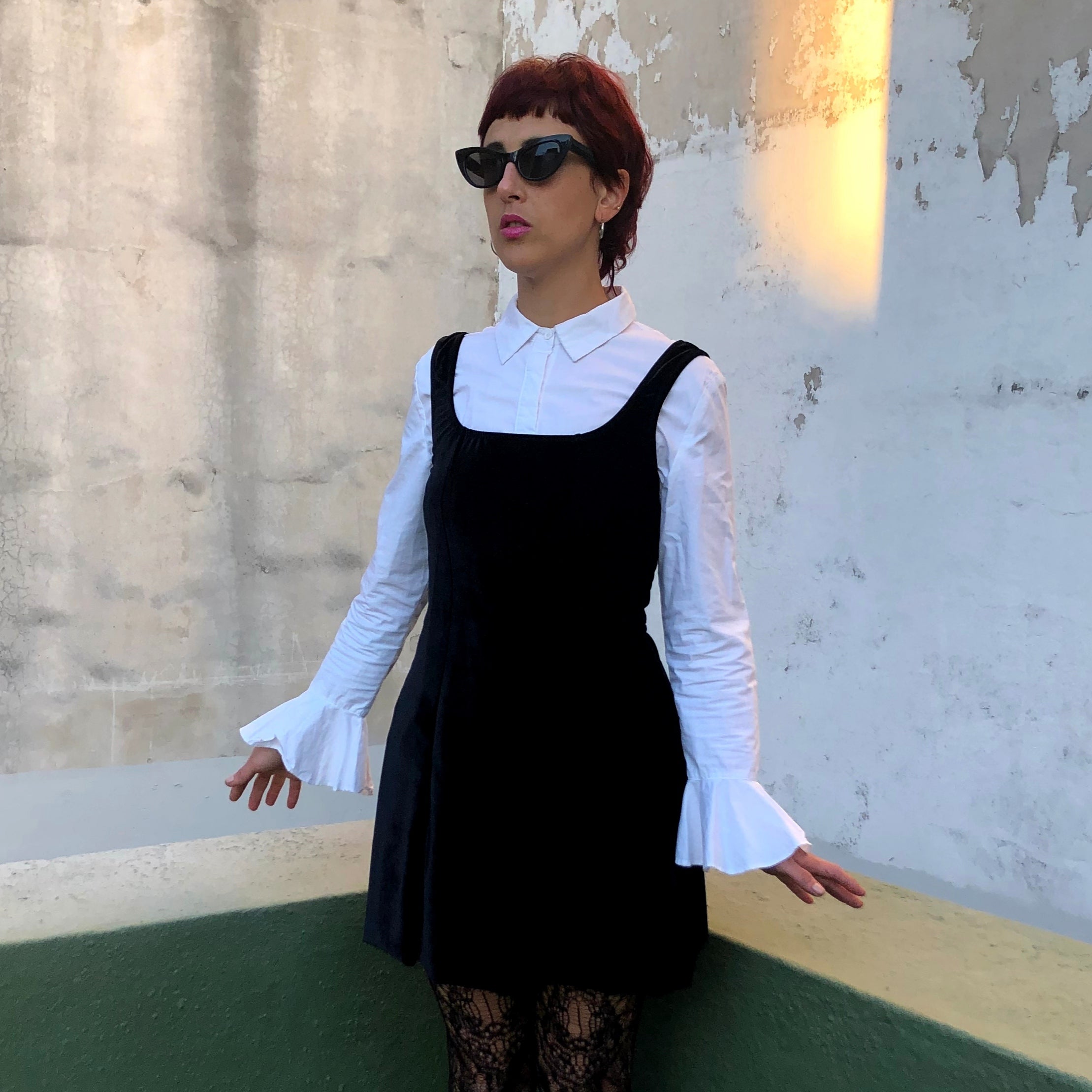 VESTIDO JUMPER en terciopelo