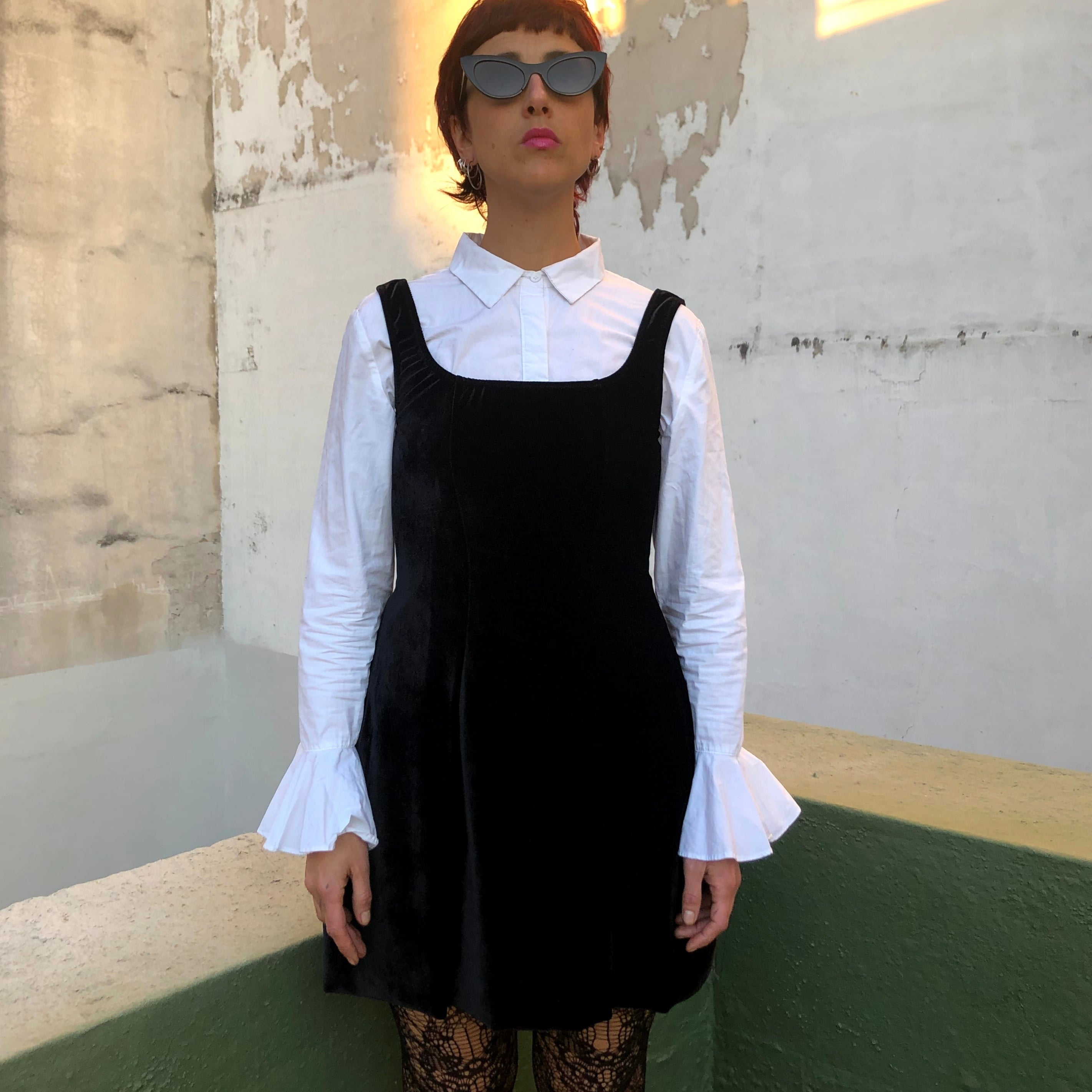 VESTIDO JUMPER en terciopelo