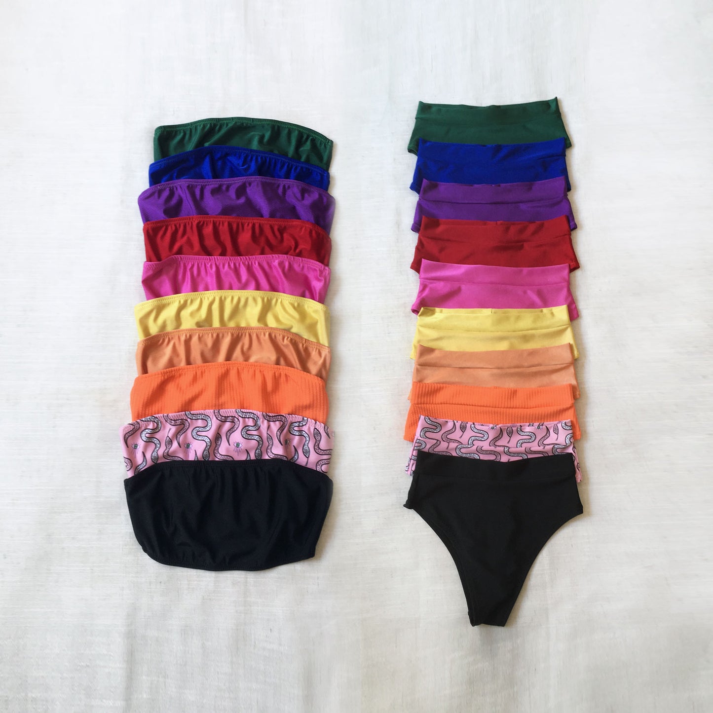Conjunto bikini Tulipa bandeau (varios colores disponibles)