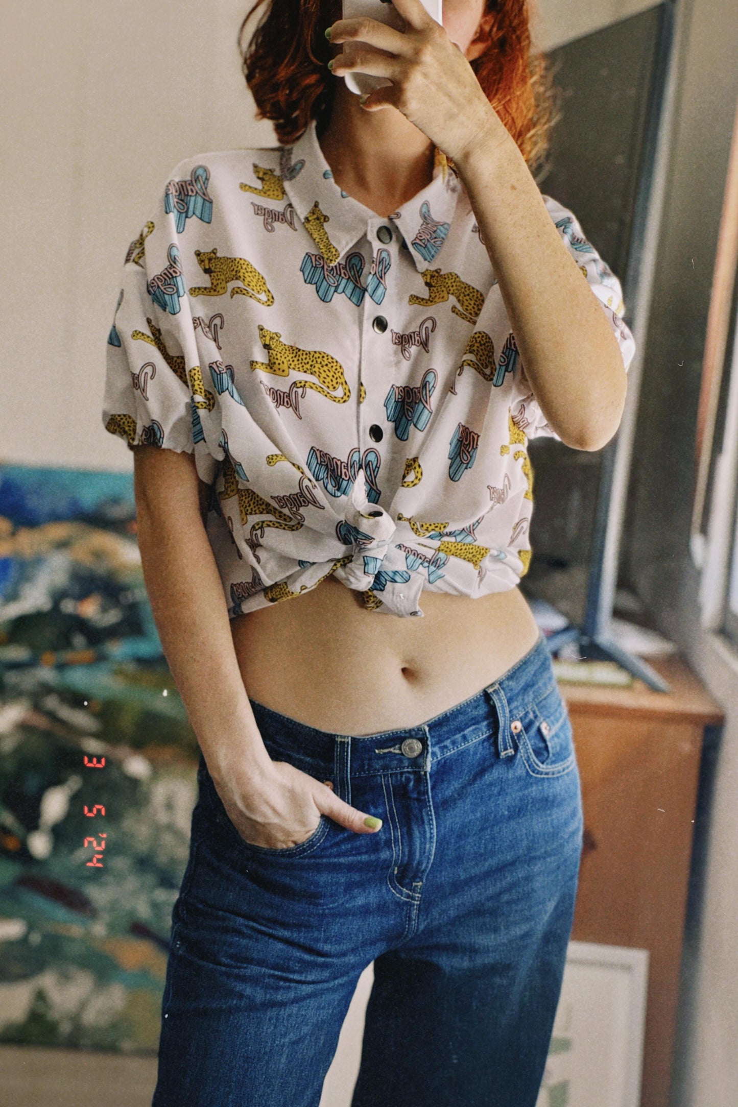Camisa corta estampado Danger