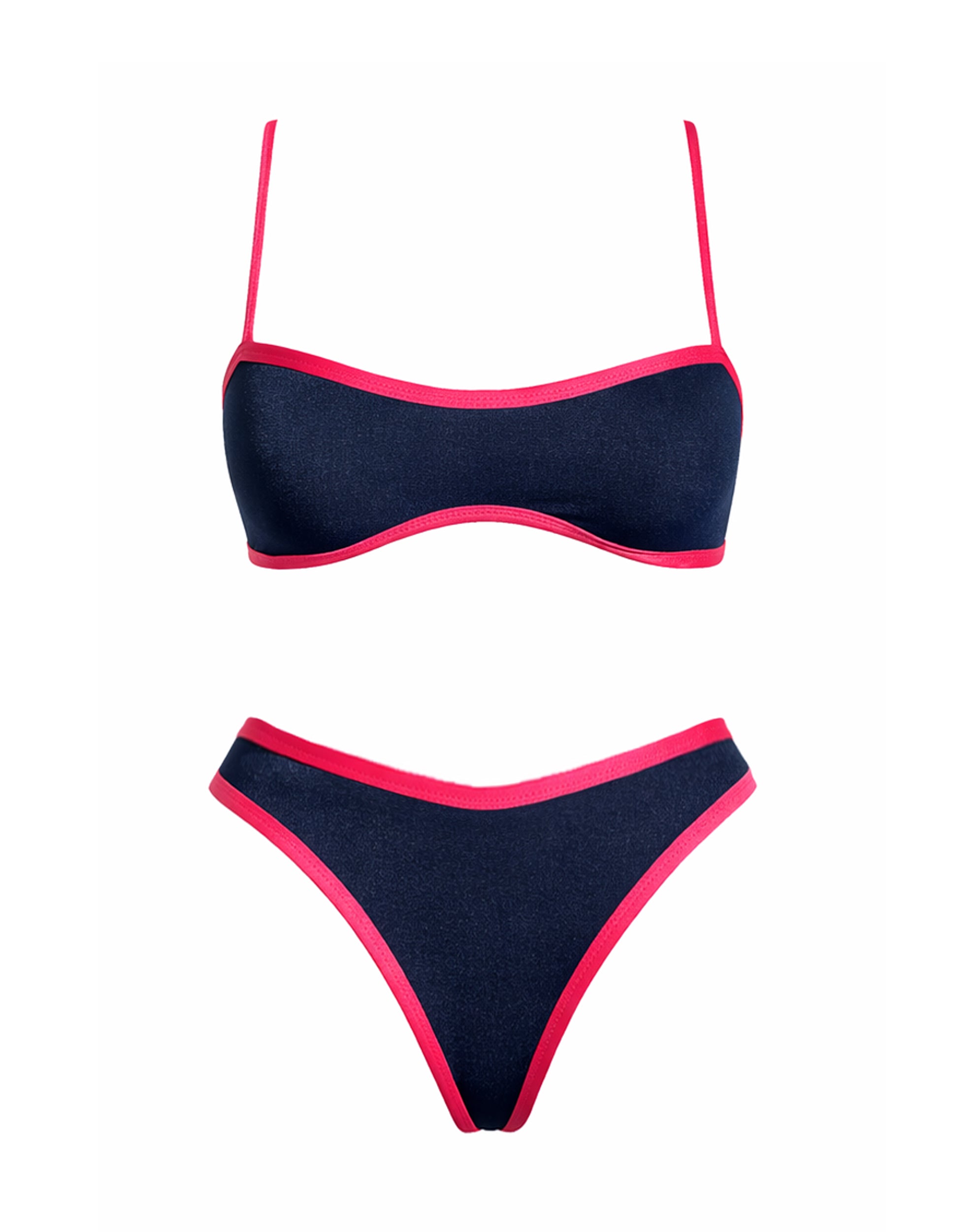 Conjunto bikini Mar en azul noche