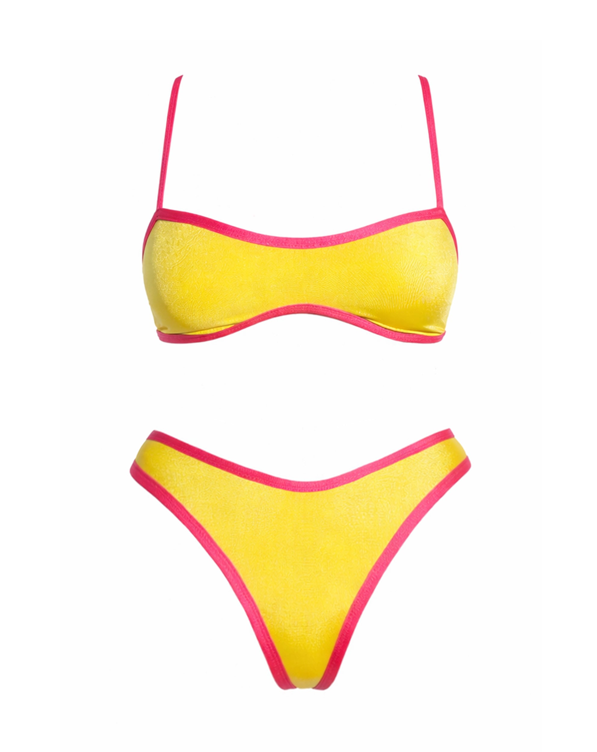Conjunto bikini Mar en amarillo pistacho