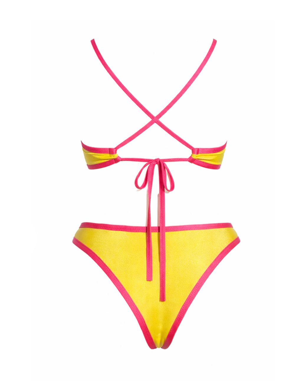 Conjunto bikini Mar en amarillo pistacho