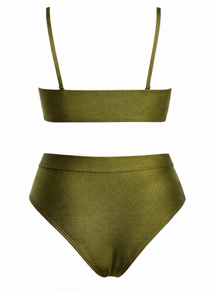 Top Bikini Marina en verde