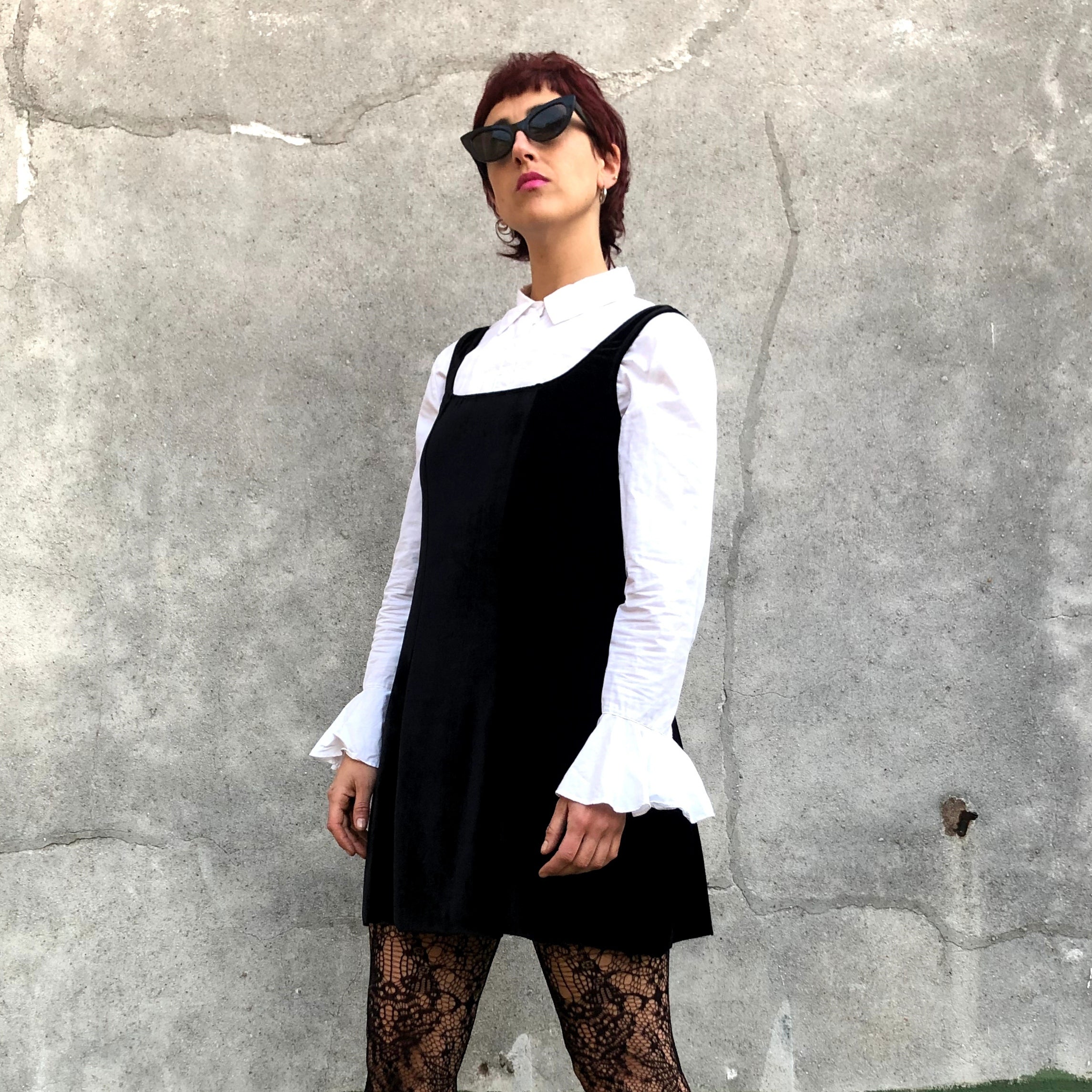 VESTIDO JUMPER en terciopelo