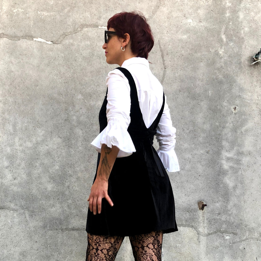 VESTIDO JUMPER en terciopelo