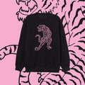Buzo unisex Tigre en rosa algodón