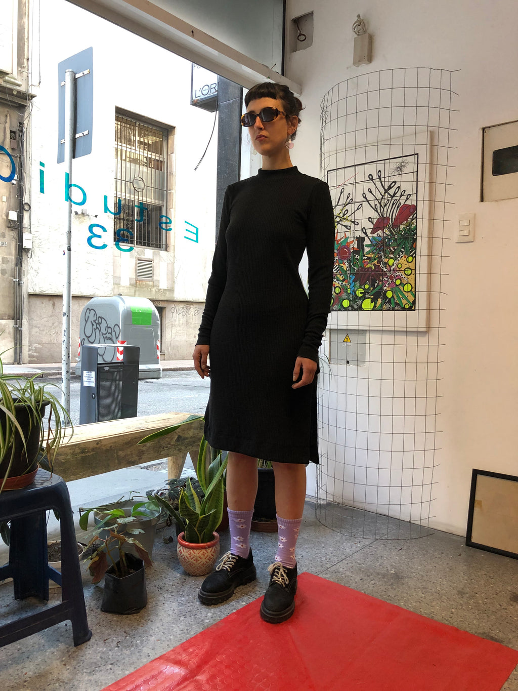 Vestido Rosa con tajos